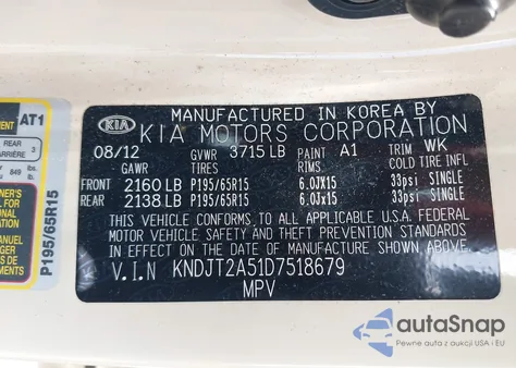 2013 Kia Soul from USA, damaged, VIN KNDJT2A51D7518679